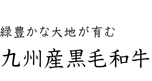 緑豊かな大地が育む九州産黒毛和牛